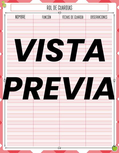 Agenda Manzana MAESTRO Preescolar