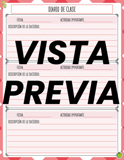 Agenda Manzana MAESTRO Preescolar