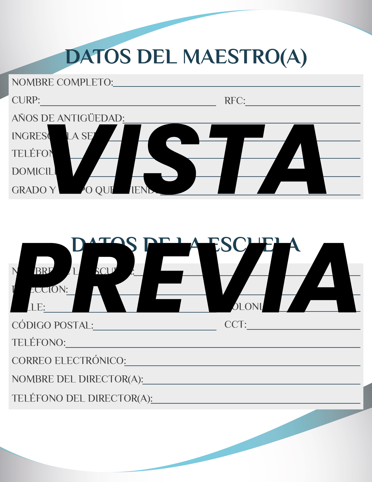 Agenda Formal Azul MAESTRO Secundaria