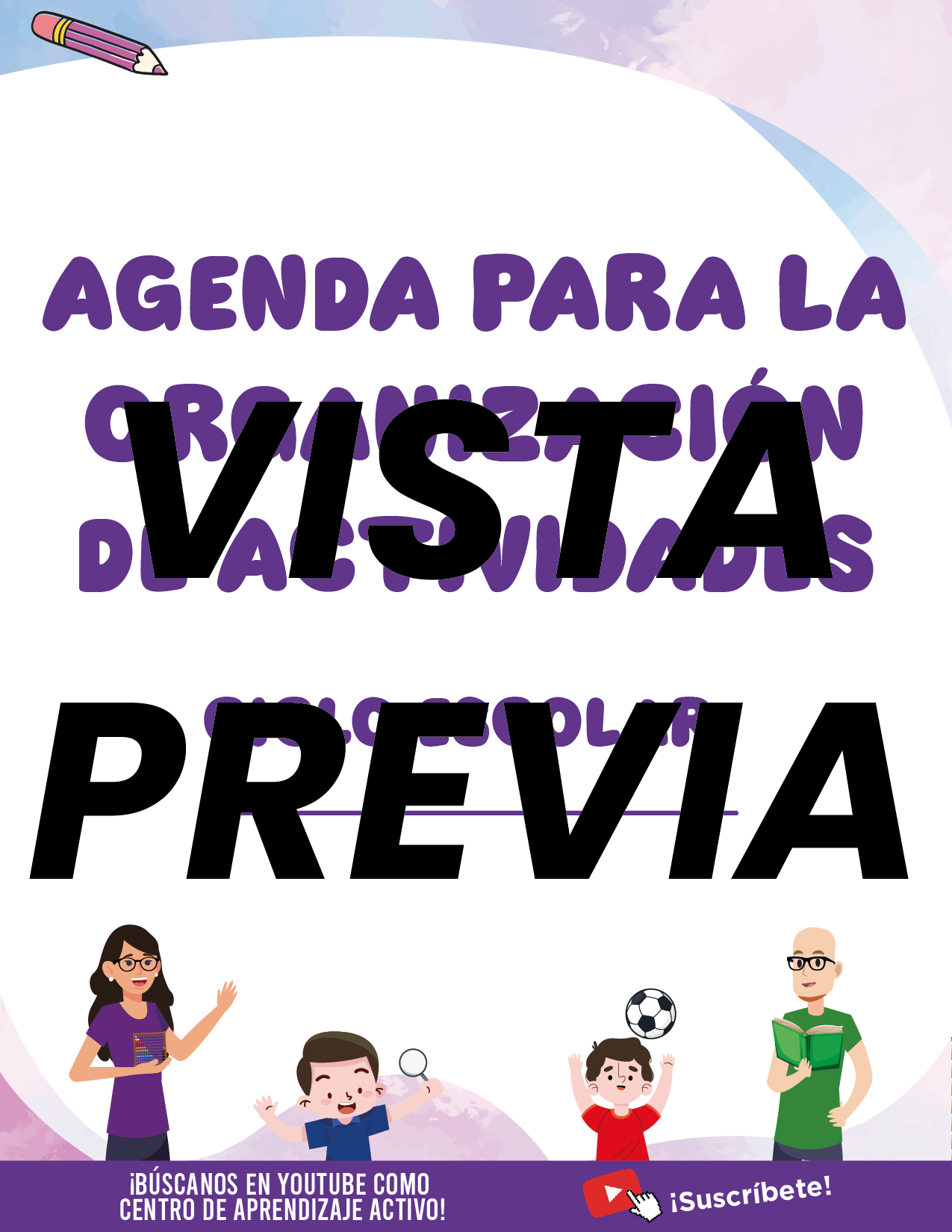 Agenda Colorida SUPERVISOR Preescolar