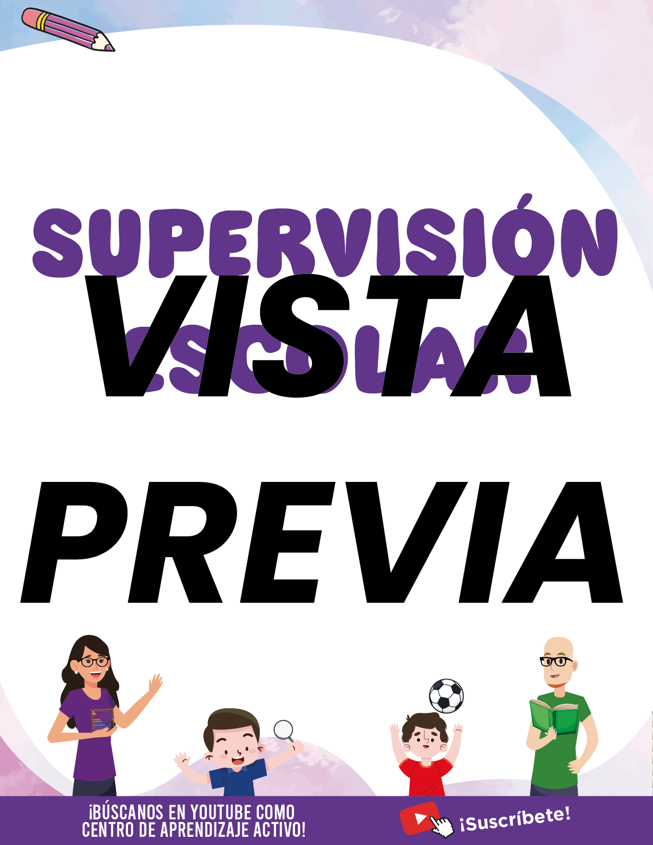 Agenda Colorida SUPERVISOR Preescolar