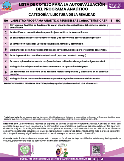 AUTOEVALUACIÓN DEL PROGRAMA ANALÍTICO en PDF