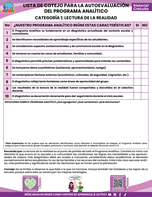 AUTOEVALUACIÓN DEL PROGRAMA ANALÍTICO en PDF