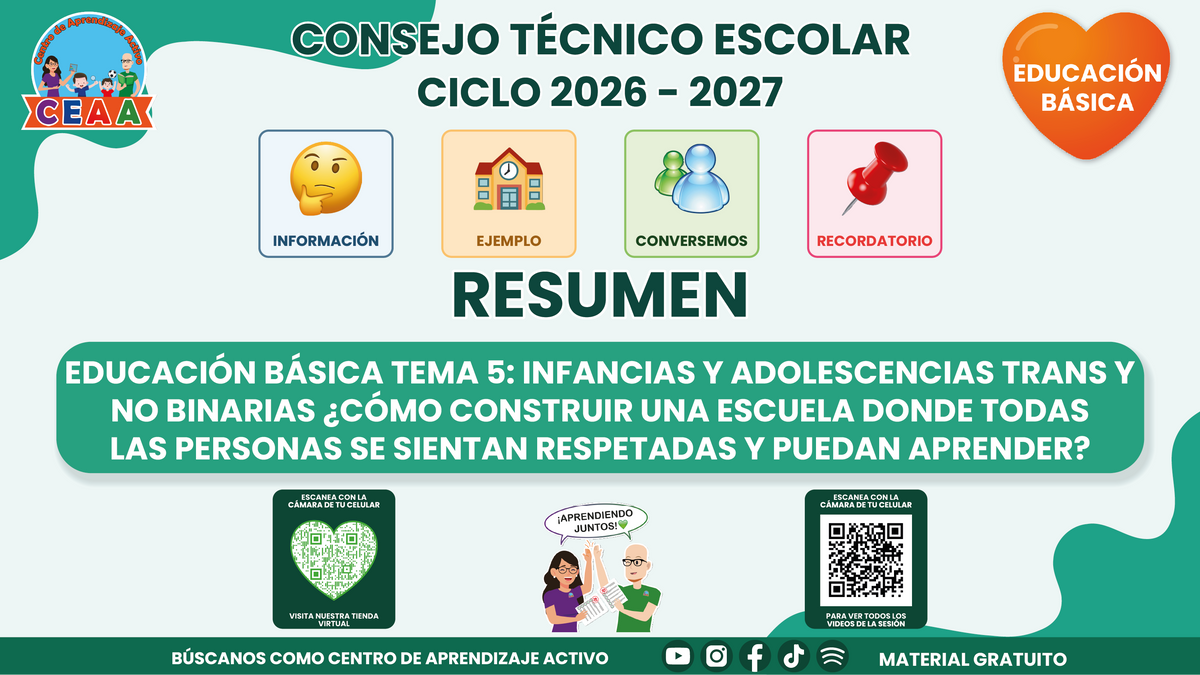 Resumen CTE del Tema 5 Educación Básica: INFANCIAS Y ADOLESCENCIAS TRANS Y NO BINARIAS ¿CÓMO CONSTRUIR UNA ESCUELA DONDE TODAS LAS PERSONAS SE SIENTAN RESPETADAS Y PUEDAN APRENDER? en PDF