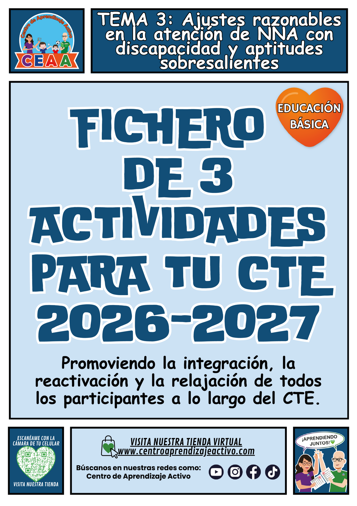 Fichero de 3 Actividades para tu CTE Educación Básica Tema 3