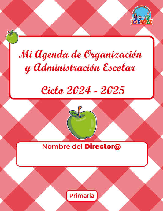 Agenda Roja DIRECTOR Primaria Ciclo Escolar 2024 - 2025 en PDF