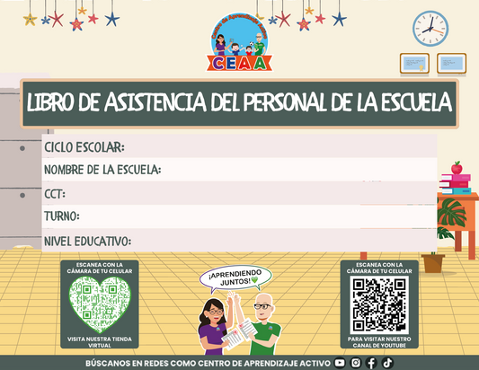 Libro de Asistencia del Personal de la Escuela V2 en PDF