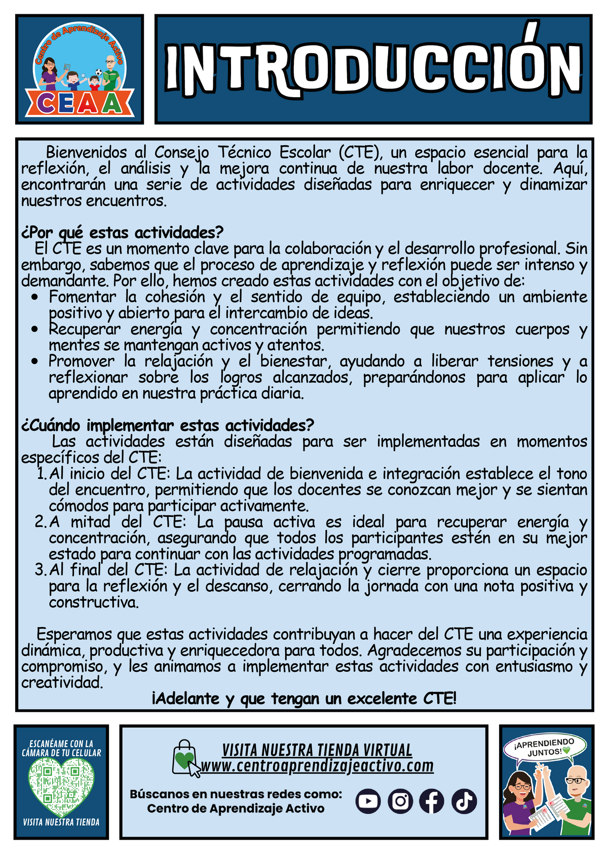 Fichero de 3 Actividades para tu CTE Educación Básica Tema 3