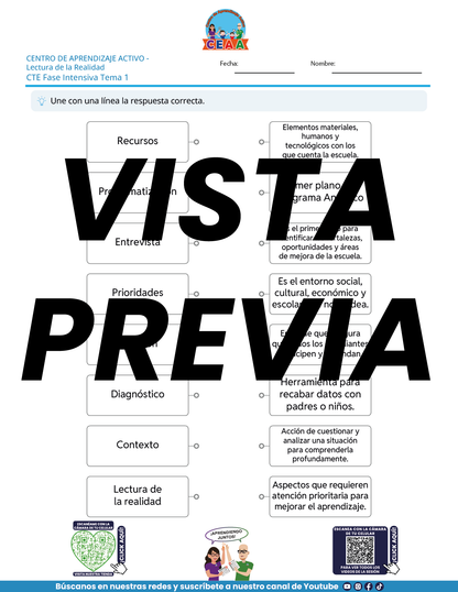 Juegos de Estudio para Imprimir CTE Fase Intensiva Tema 1 y 2 en PDF