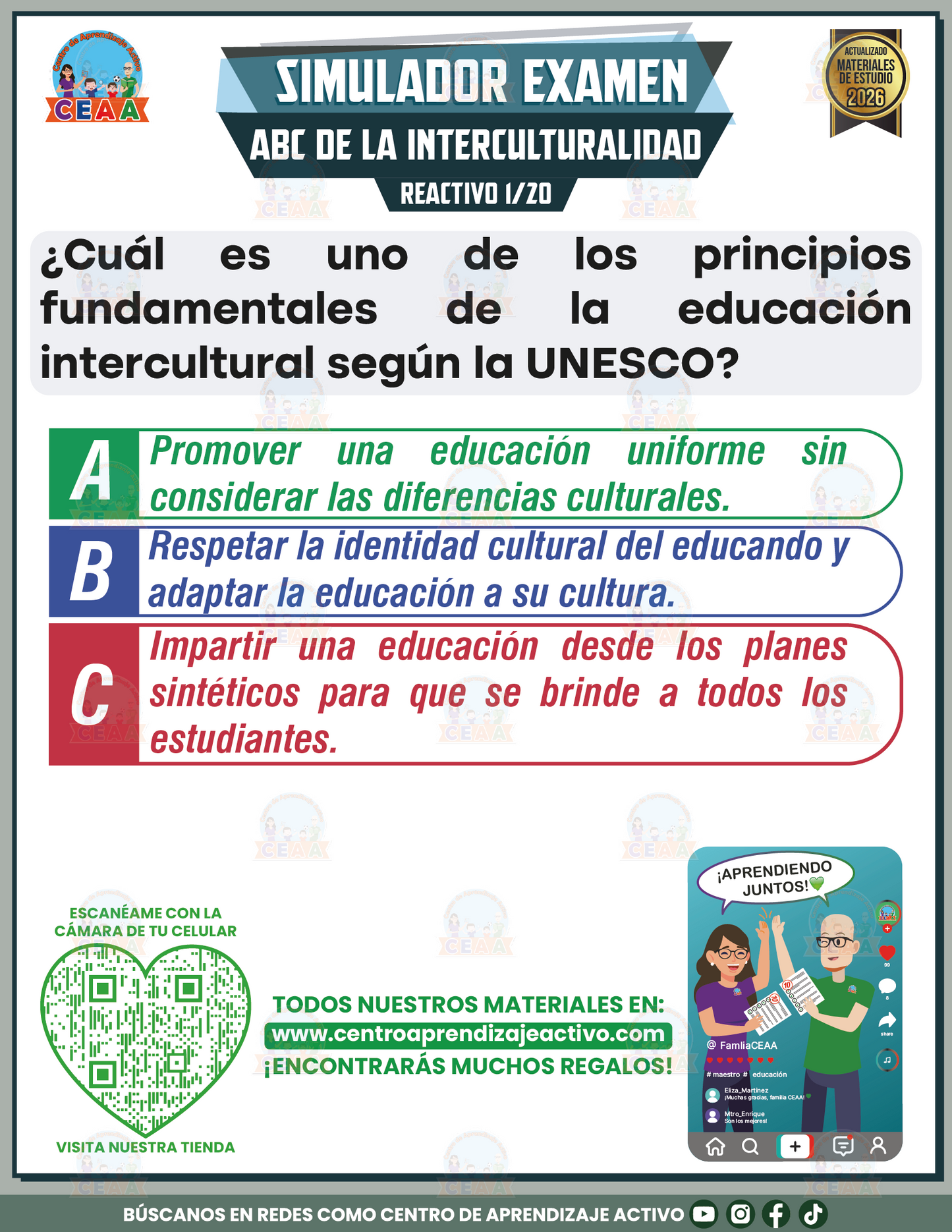 Simulador de Examen - ABC de la Interculturalidad en PDF