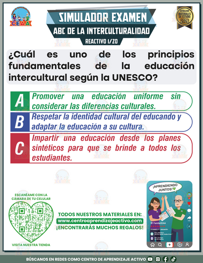 Simulador de Examen - ABC de la Interculturalidad en PDF