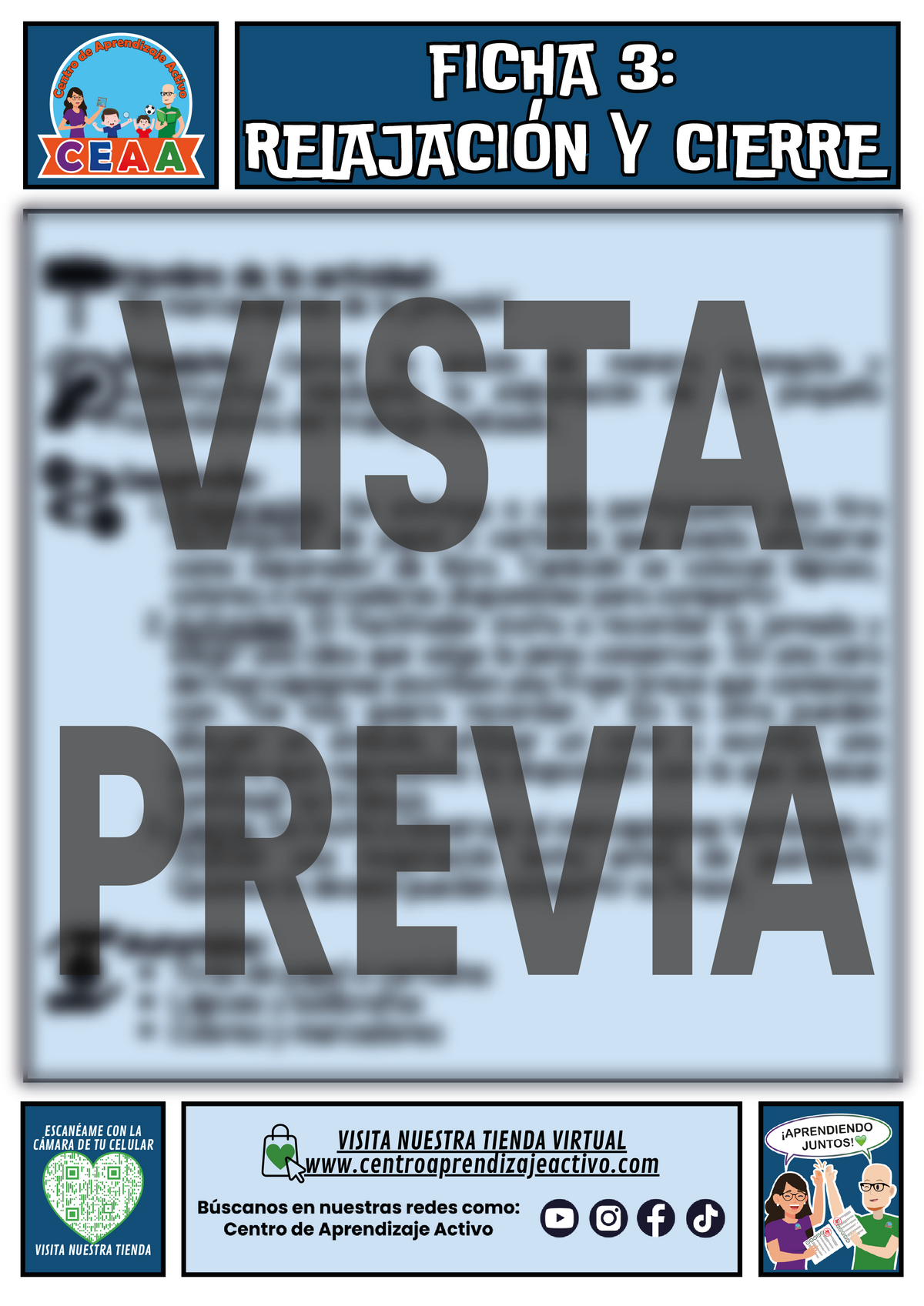 Fichero de 3 Actividades para tu CTE Educación Básica Tema 3