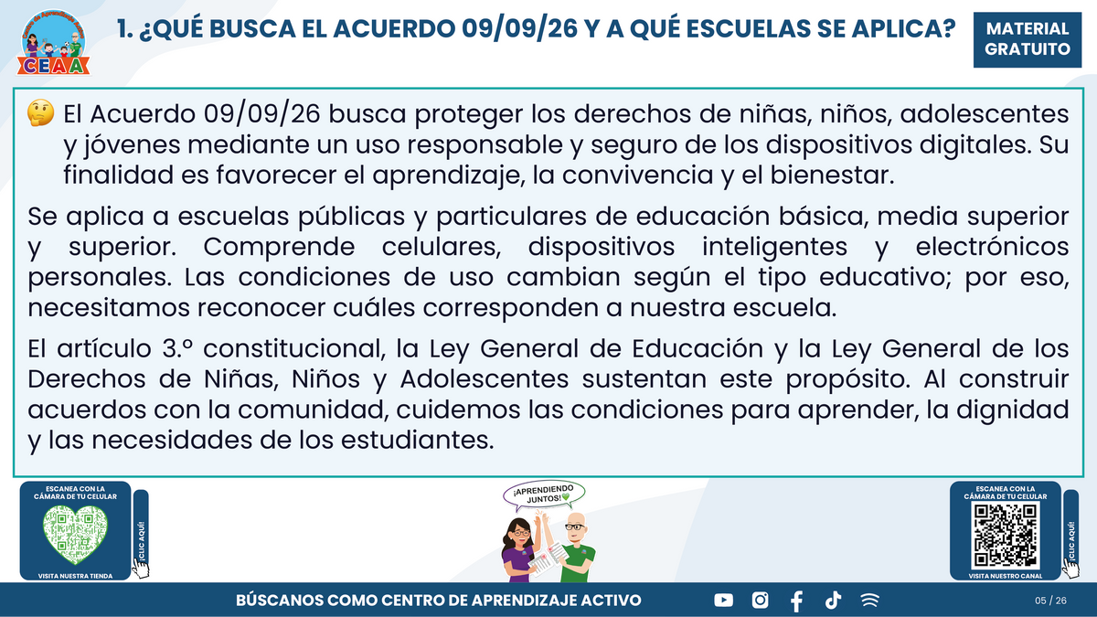 Resumen CTE Sesión 1 Tema: NUEVO ACUERDO 09/09/26 SOBRE EL USO RESPONSABLE Y SEGURO DE DISPOSITIVOS DIGITALES PERSONALES Y TECNOLOGÍAS DE APRENDIZAJE ¿QUÉ NOS CORRESPONDE HACER COMO ESCUELA? en PDF