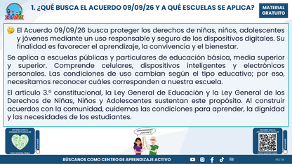 Resumen CTE Sesión 1 Tema: NUEVO ACUERDO 09/09/26 SOBRE EL USO RESPONSABLE Y SEGURO DE DISPOSITIVOS DIGITALES PERSONALES Y TECNOLOGÍAS DE APRENDIZAJE ¿QUÉ NOS CORRESPONDE HACER COMO ESCUELA? en PDF