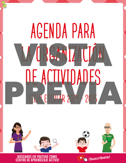 Agenda Roja DIRECTOR Primaria Ciclo Escolar 2024 - 2025 en PDF