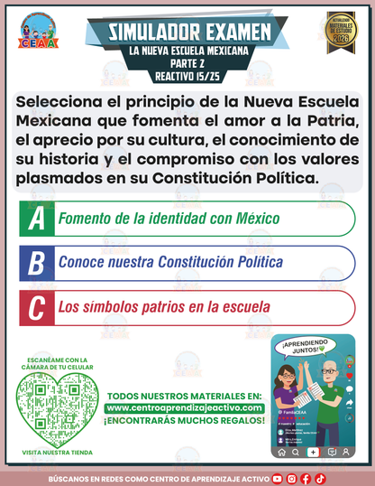 Simulador de Examen - La Nueva Escuela Mexicana Parte 2 en PDF