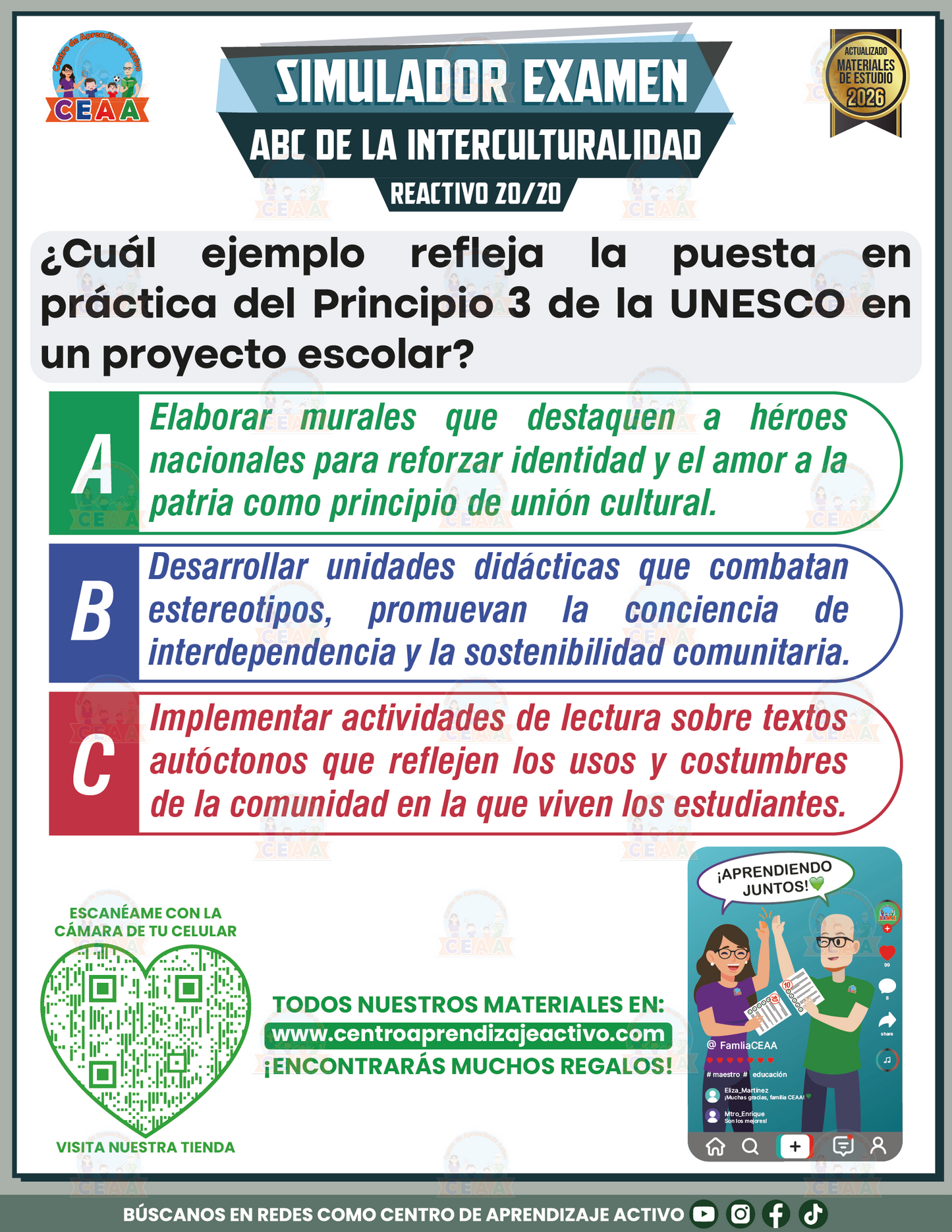 Simulador de Examen - ABC de la Interculturalidad en PDF