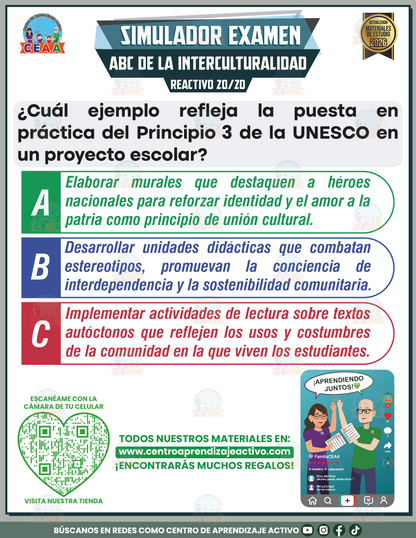 Simulador de Examen - ABC de la Interculturalidad en PDF