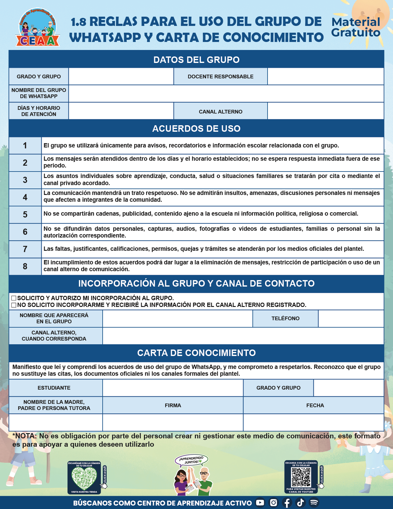 BITÁCORA PARA LA ORGANIZACIÓN Y SEGUIMIENTO PARA LA ATENCIÓN A MADRES Y PADRES DE FAMILIA V2 en PDF