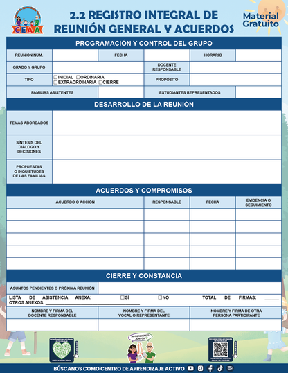 BITÁCORA PARA LA ORGANIZACIÓN Y SEGUIMIENTO PARA LA ATENCIÓN A MADRES Y PADRES DE FAMILIA V2 en PDF