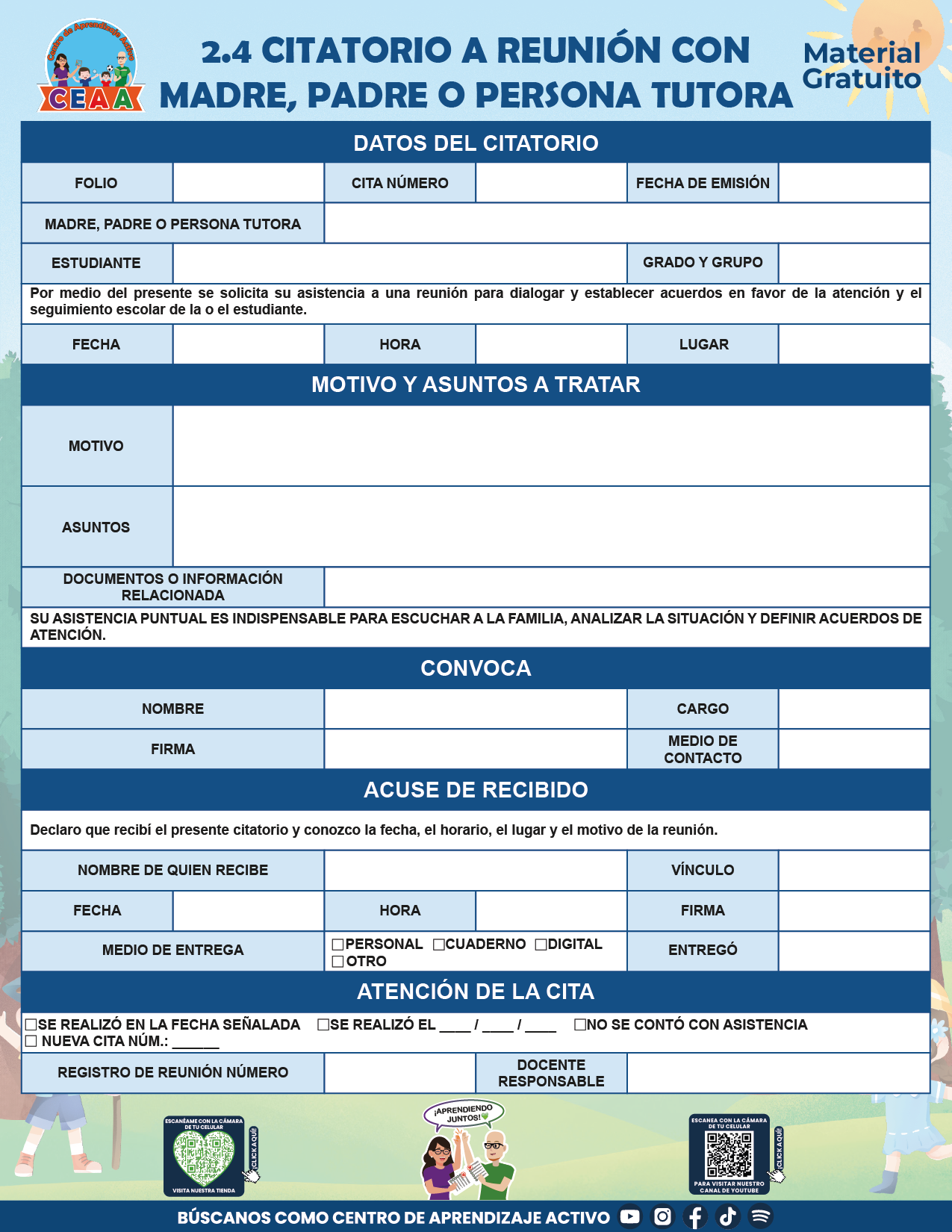 BITÁCORA PARA LA ORGANIZACIÓN Y SEGUIMIENTO PARA LA ATENCIÓN A MADRES Y PADRES DE FAMILIA V2 en PDF