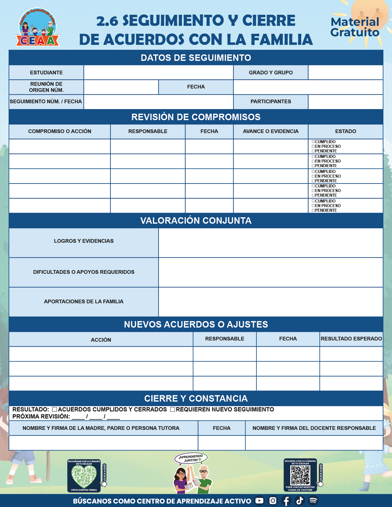 BITÁCORA PARA LA ORGANIZACIÓN Y SEGUIMIENTO PARA LA ATENCIÓN A MADRES Y PADRES DE FAMILIA V2 en PDF