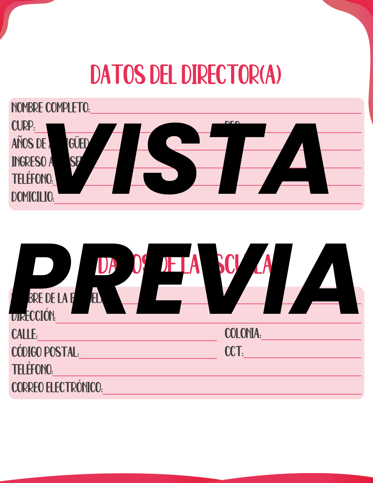 Agenda Roja DIRECTOR Primaria