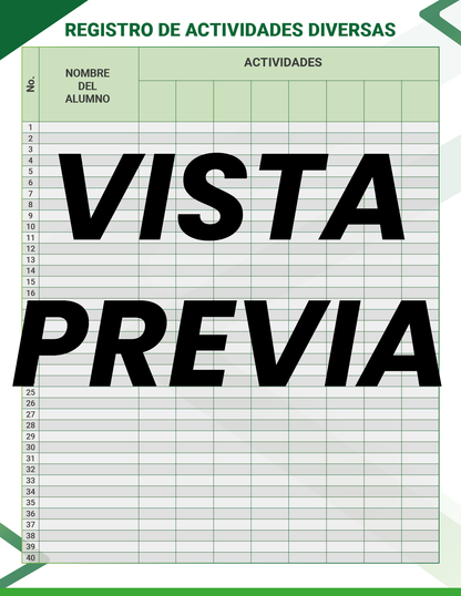 Agenda Formal Verde MAESTRO Secundaria