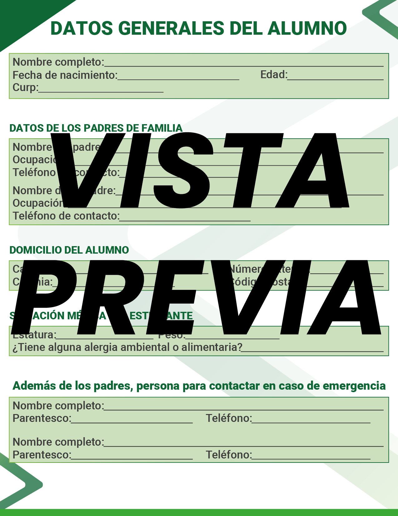 Agenda Formal Verde MAESTRO Secundaria