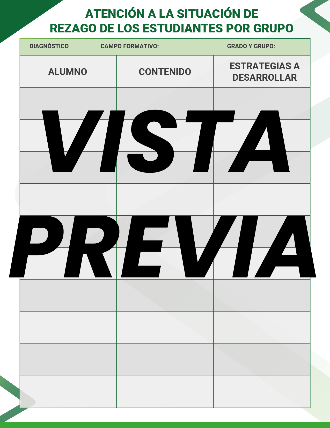 Agenda Formal Verde MAESTRO Secundaria