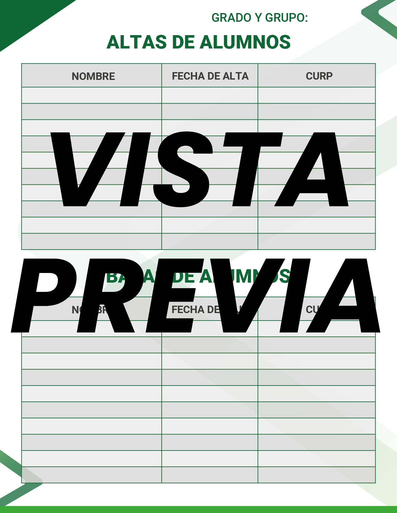 Agenda Formal Verde MAESTRO Secundaria