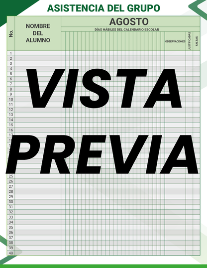 Agenda Formal Verde MAESTRO Secundaria