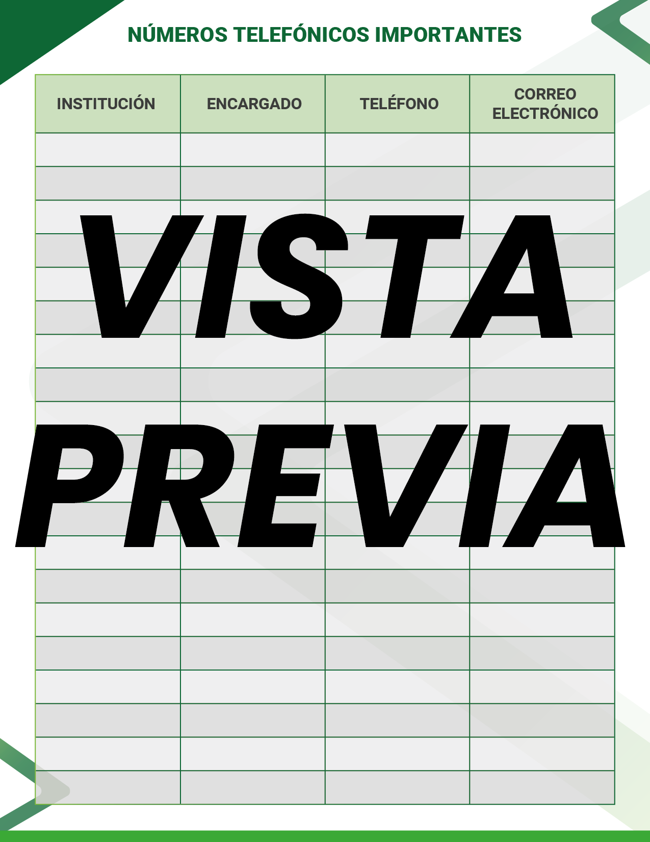 Agenda Formal Verde MAESTRO Primaria