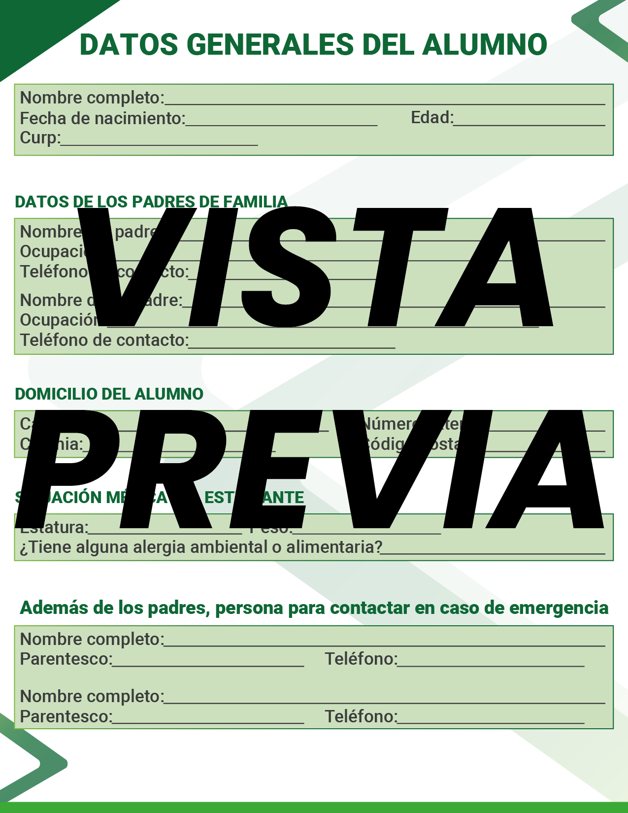 Agenda Formal Verde MAESTRO Primaria