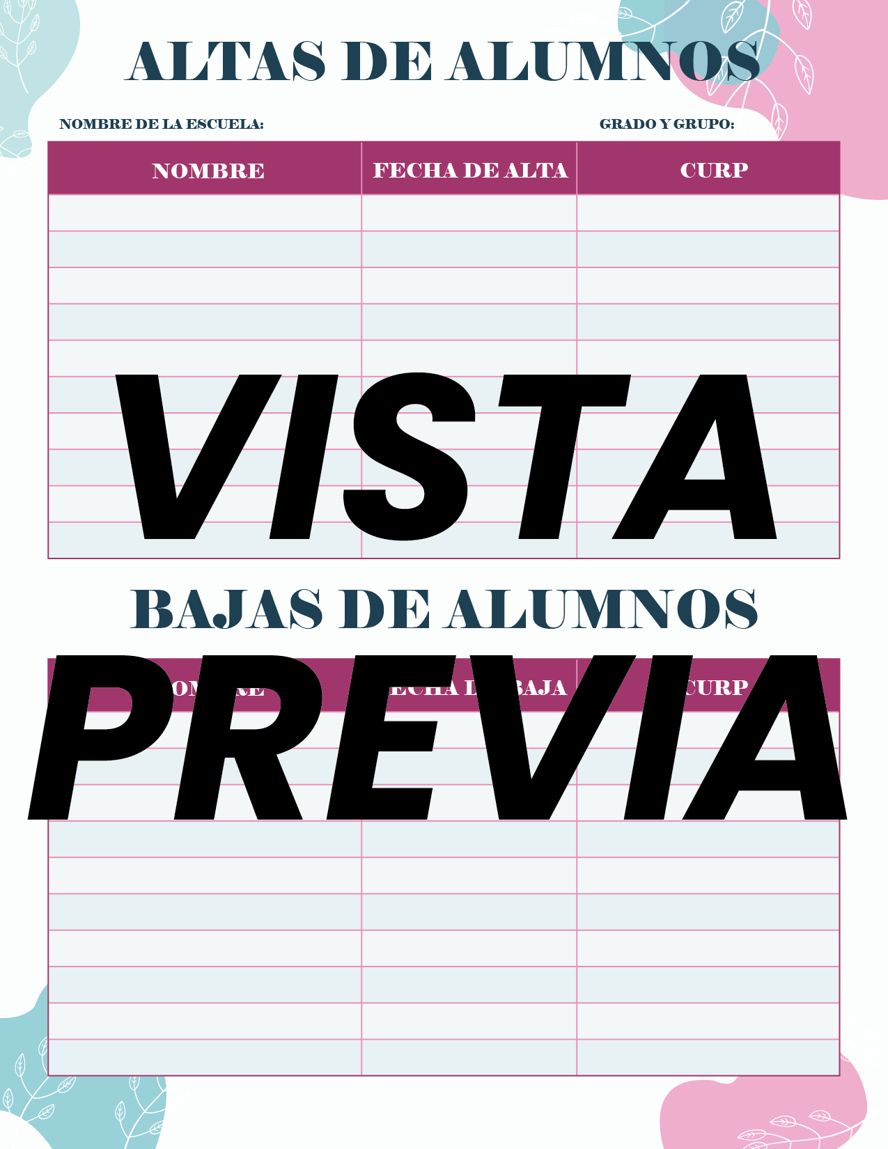 Agenda Flores SUPERVISOR Preescolar