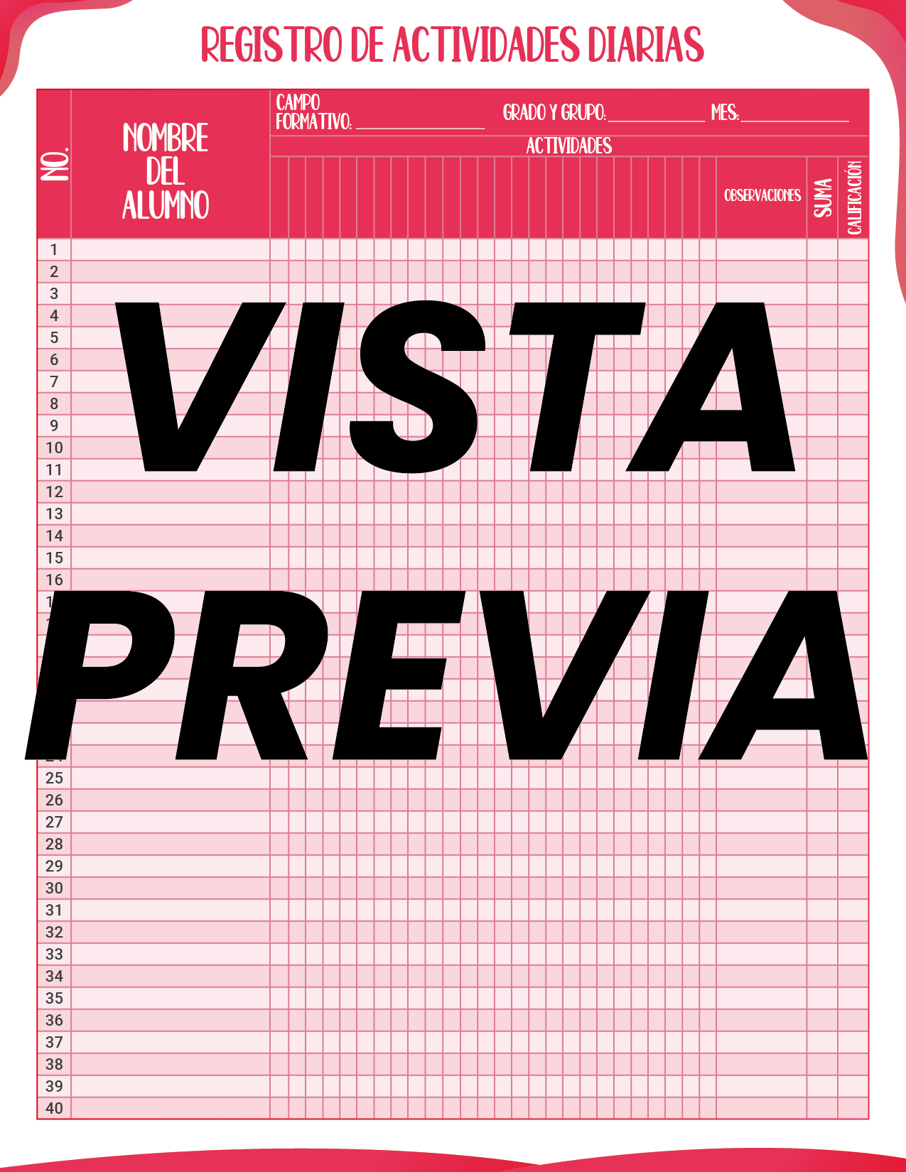 Agenda Roja MAESTRO Secundaria