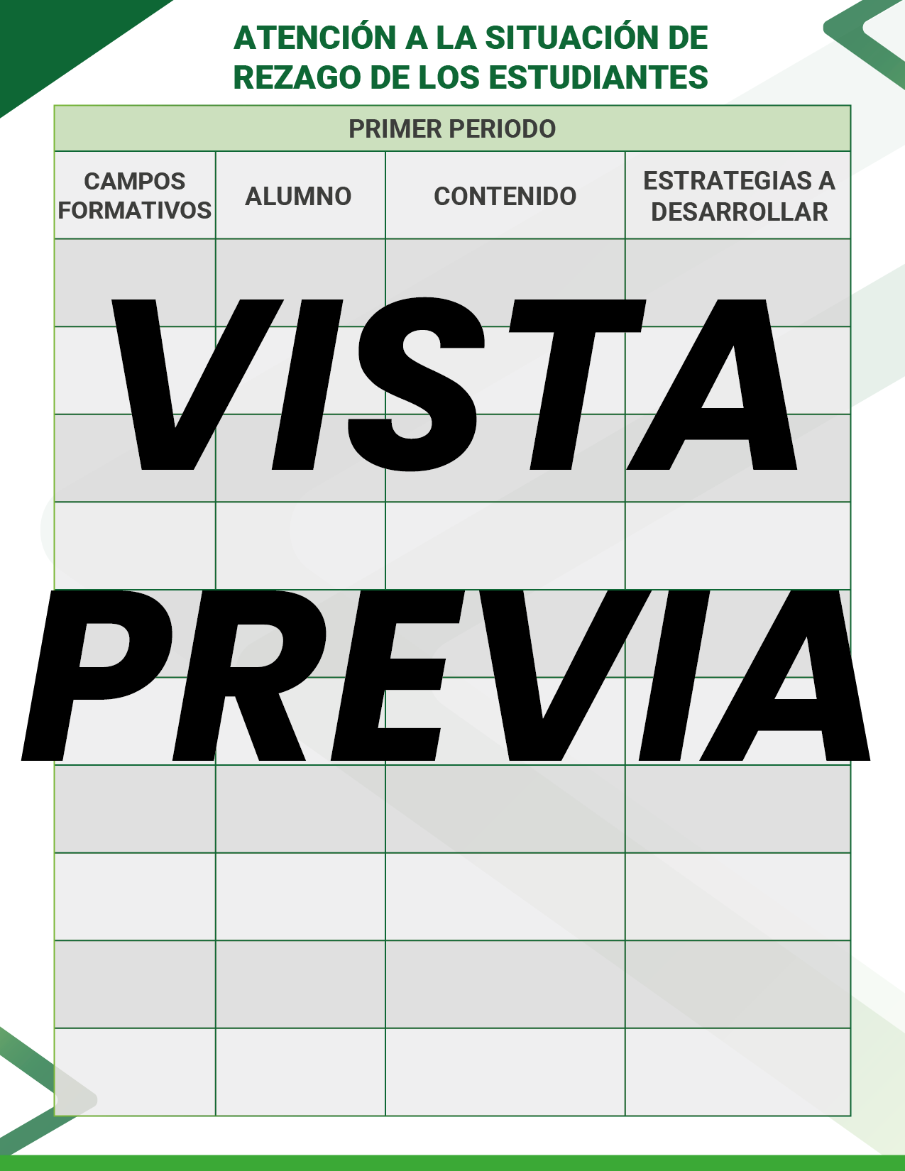 Agenda Formal Verde MAESTRO Primaria