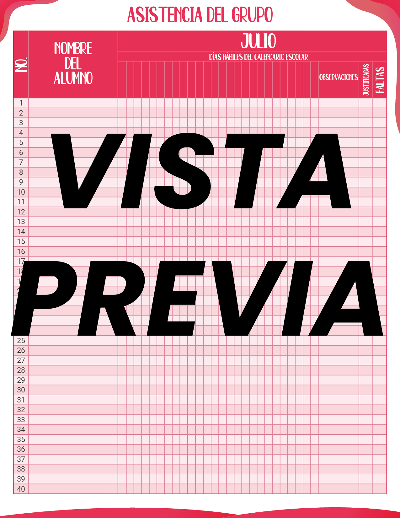 Agenda Roja MAESTRO Secundaria