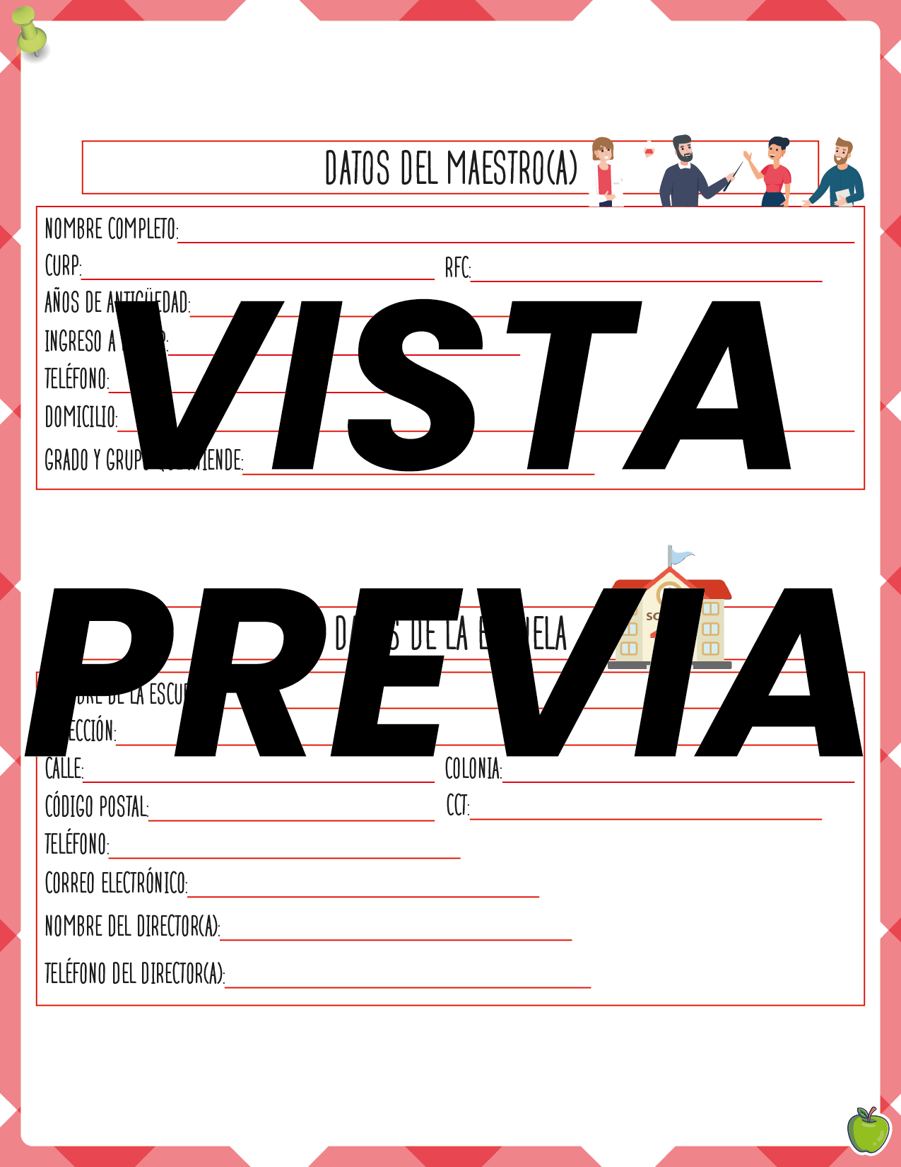 Agenda Manzana MAESTRO Secundaria
