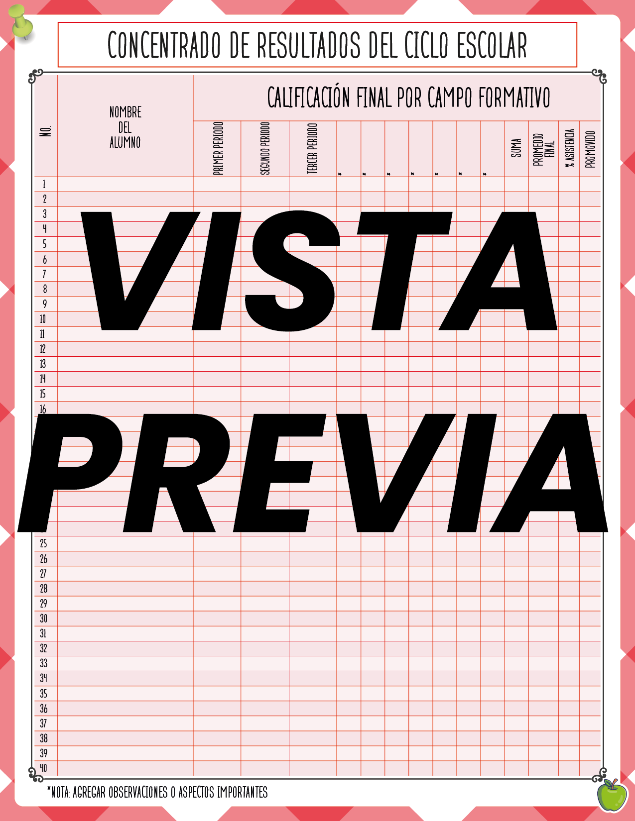 Agenda Manzana MAESTRO Secundaria