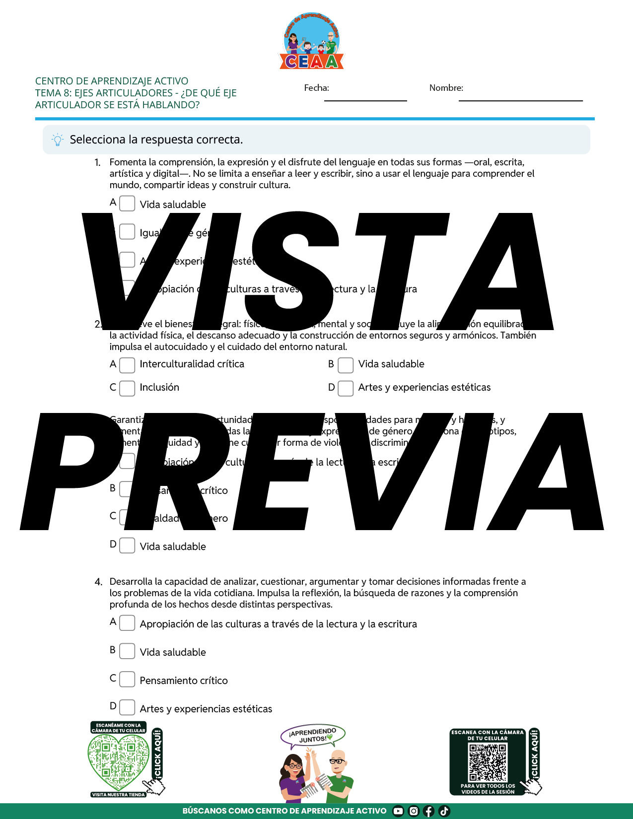 Juegos de Estudio para Imprimir CTE TEMA 8