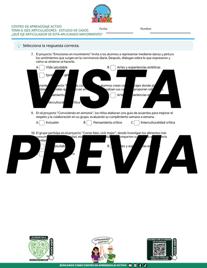 Juegos de Estudio para Imprimir CTE TEMA 8