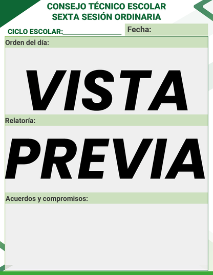 Agenda Formal Verde SUPERVISOR Primaria