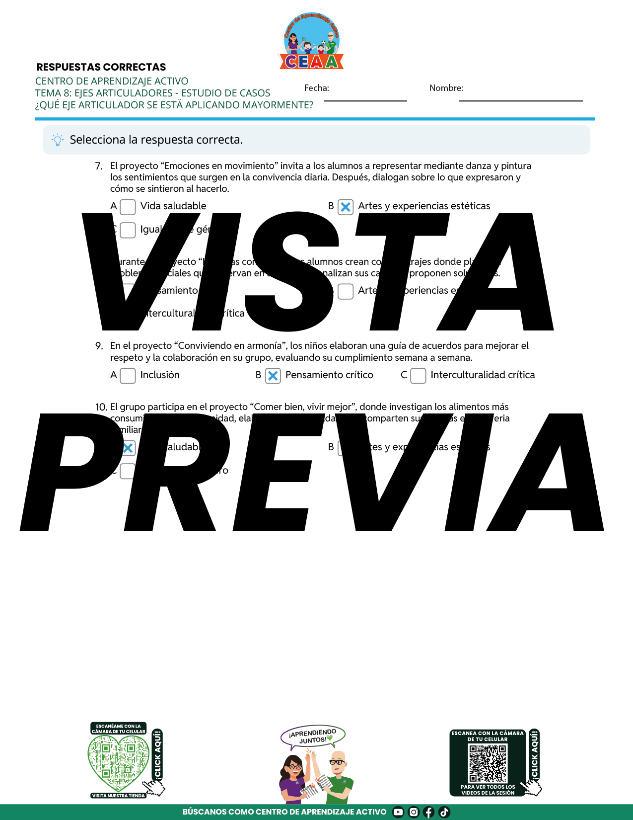 Juegos de Estudio para Imprimir CTE TEMA 8