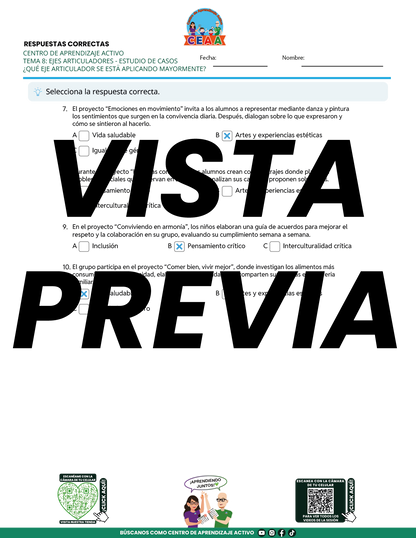 Juegos de Estudio para Imprimir CTE TEMA 8