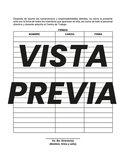 PROPUESTA ACTA CONSTITUTIVA DEL CONSEJO TÉCNICO ESCOLAR Y COMITÉ DE PLANEACIÓN Y EVALUACIÓN (Editable en Word)