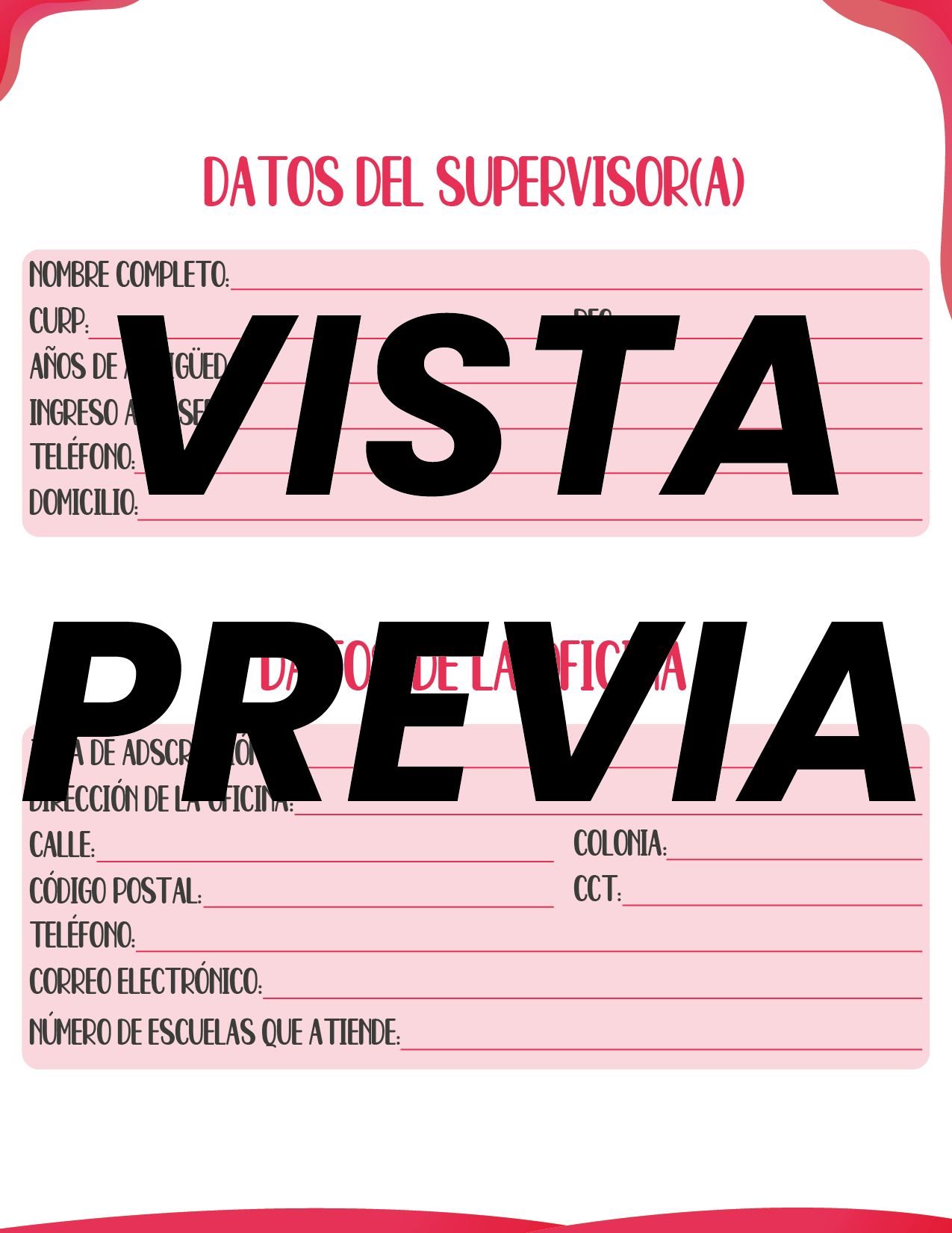 Infografía Roja SUPERVISOR Primaria