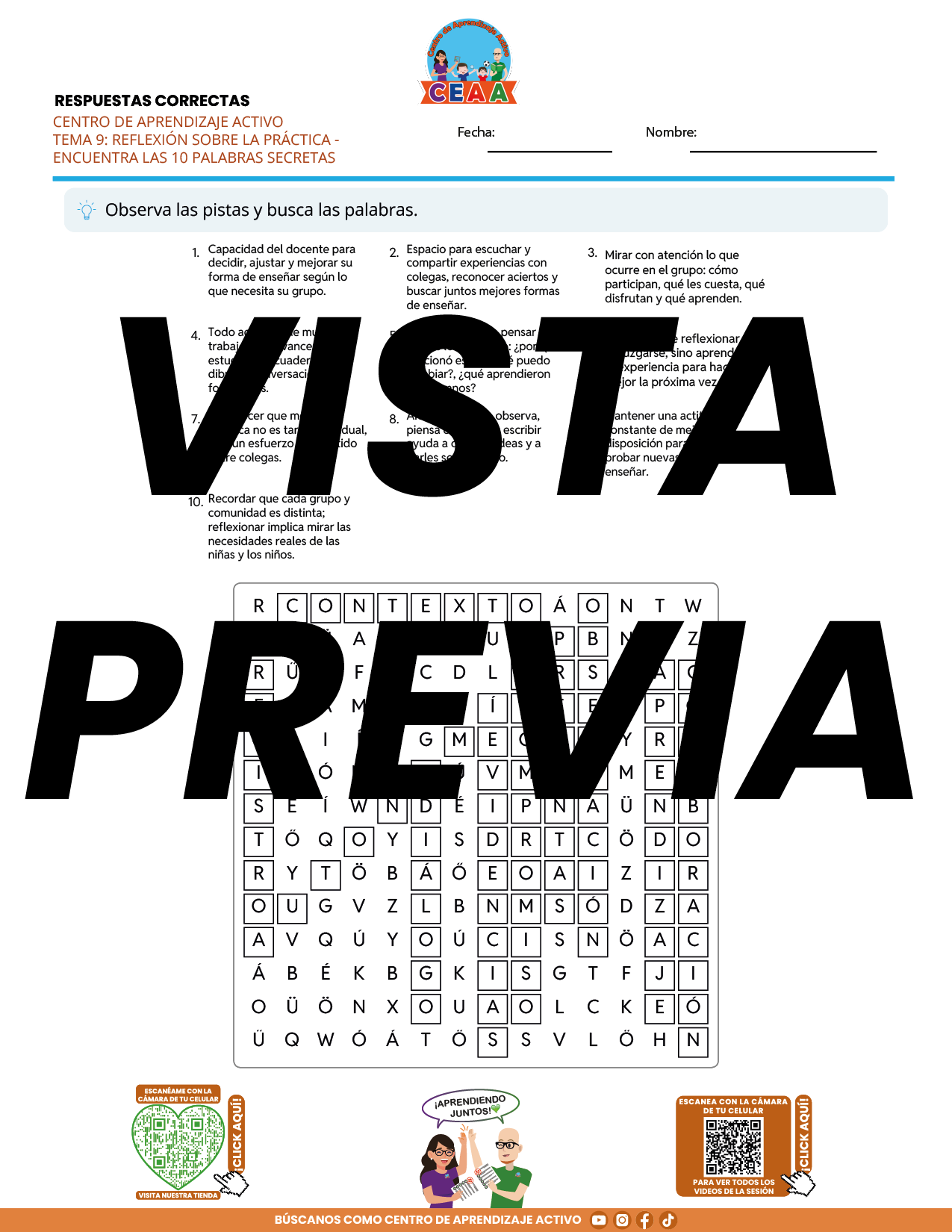 Juegos de Estudio para Imprimir CTE TEMA 9