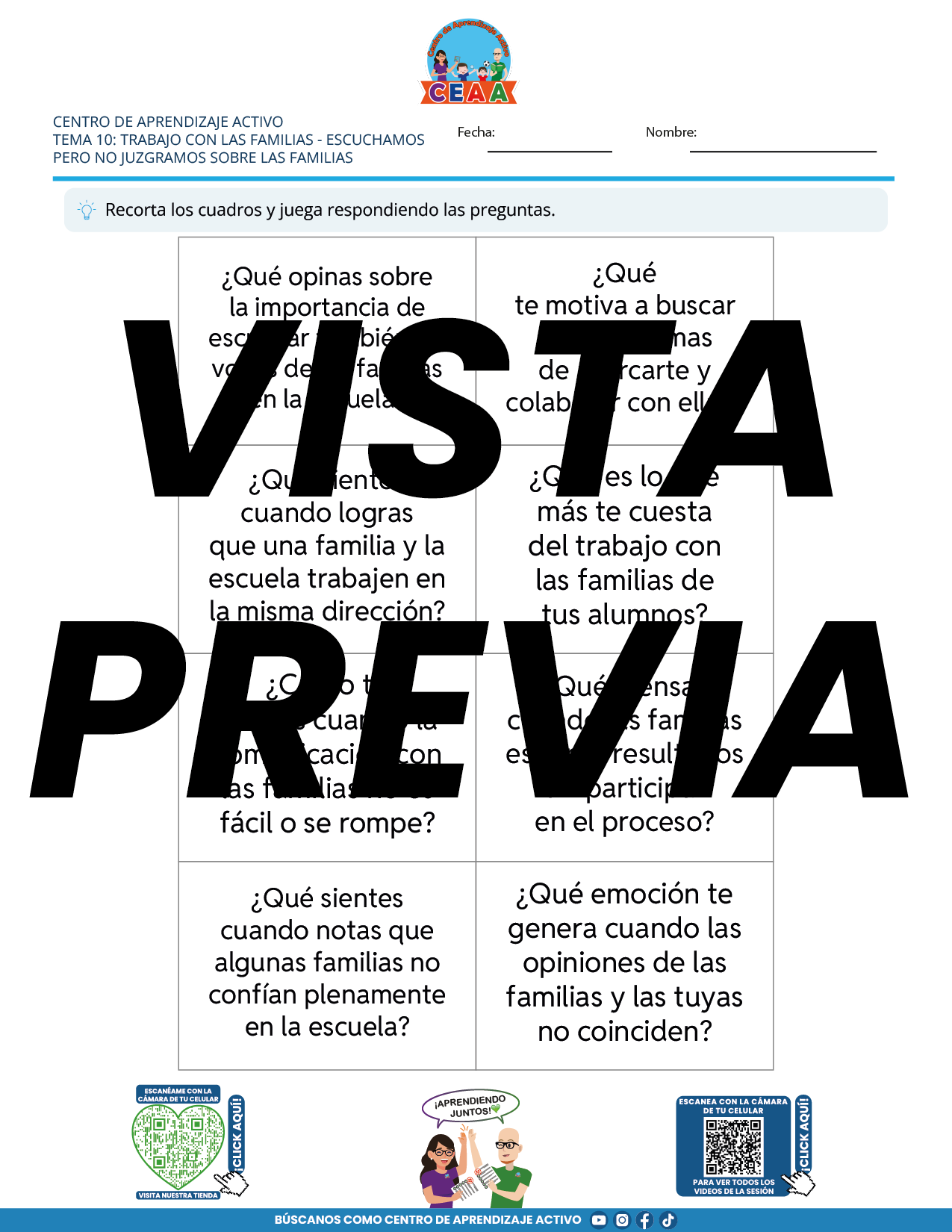 Juegos de Estudio para Imprimir CTE TEMA 10