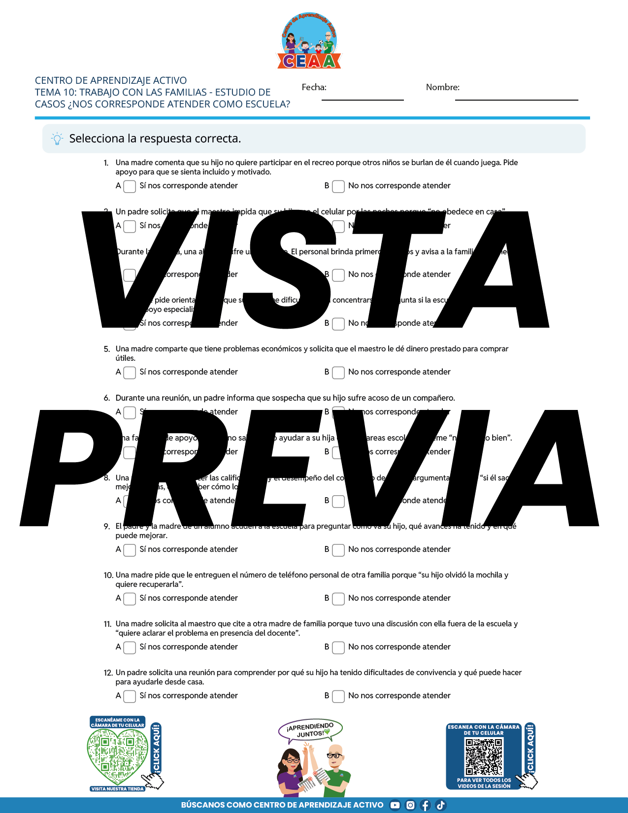 Juegos de Estudio para Imprimir CTE TEMA 10